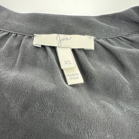 Joie Black Silk Dress With Lace Detail Size XS - Picture 4 of 5